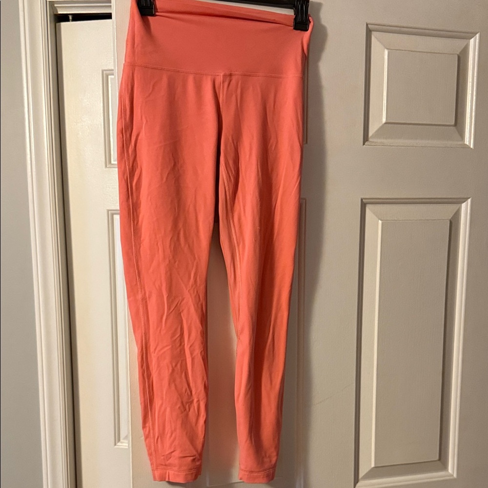 Coral High-Waisted Leggings- lululemon align 23”